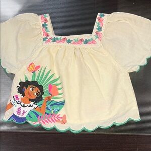 Disney Cream Top with Colorful Character Design